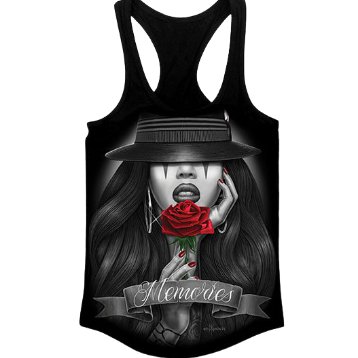 GIRLS TANK MEMORIES - BLK